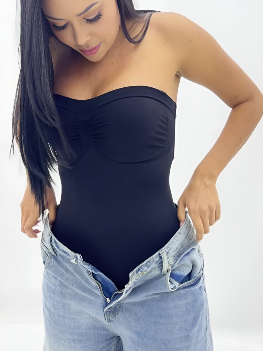 High Compression Strapless Faja Shaper Tummy Waist Back Thighs Lifts Butt BBL